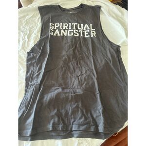 Spiritual Gangster Men’s/Women’s Graphic Muscle Tank Top Gray Size XL